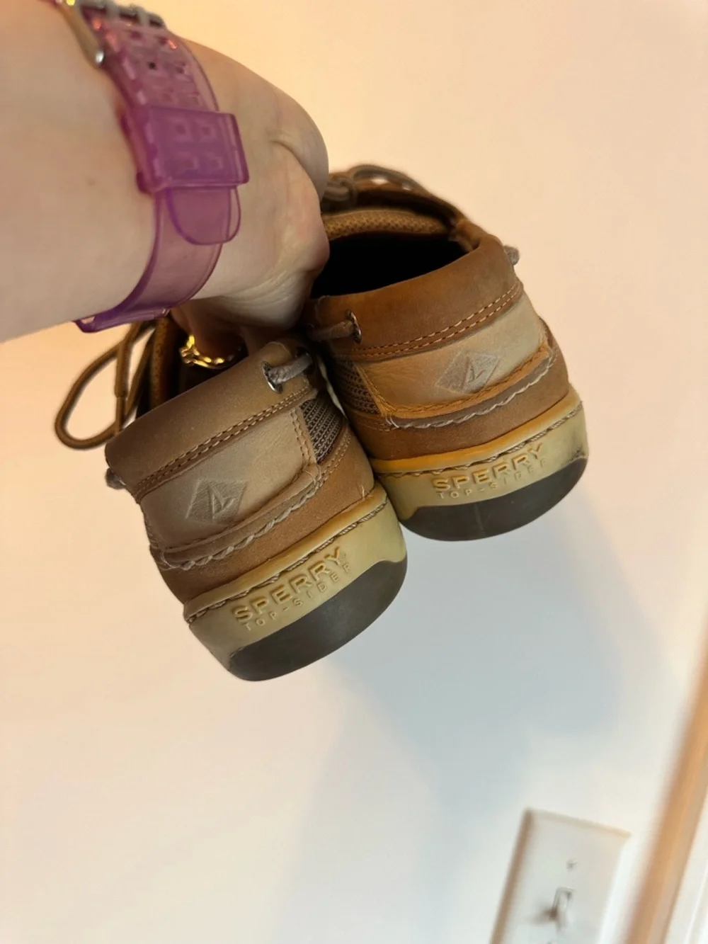 Men's Casual Sperry Boat Shoes in Tan - Picture 4 of 6